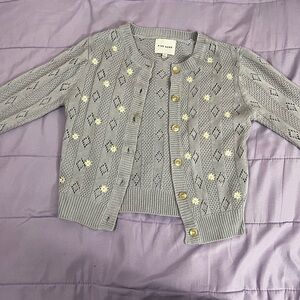 blue daisy cardigan